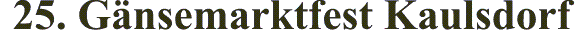 25. G&auml;nsemarktfest in Kaulsdorf/Saale