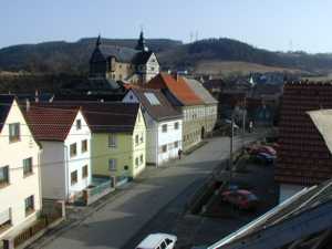 Der Gänsemarkt - Blick vom Dach des Gasthauses